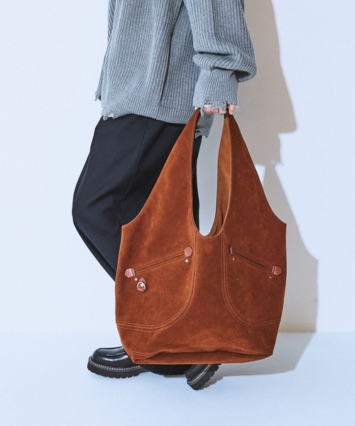 JEANASIS（ジーナシス）の「ステッチフェイクスエードトート/599205（トートバッグ・レディース・ブラウン/ブラック/グレー・FREE）」の19枚目の写真