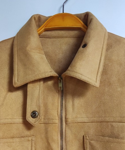 セール】スエード調スタンドカラークロップジャケット（ブルゾン