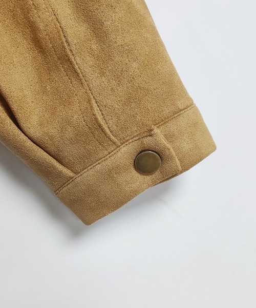 セール】スエード調スタンドカラークロップジャケット（ブルゾン
