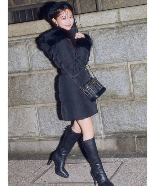 RESEXXY（リゼクシー）の「ツイードバニティバッグ（ショルダーバッグ・レディース・ホワイト/ブラック・FREE）」の7枚目の写真