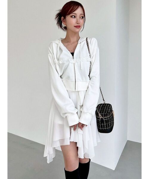 RESEXXY（リゼクシー）の「ツイードバニティバッグ（ショルダーバッグ・レディース・ホワイト/ブラック・FREE）」の11枚目の写真