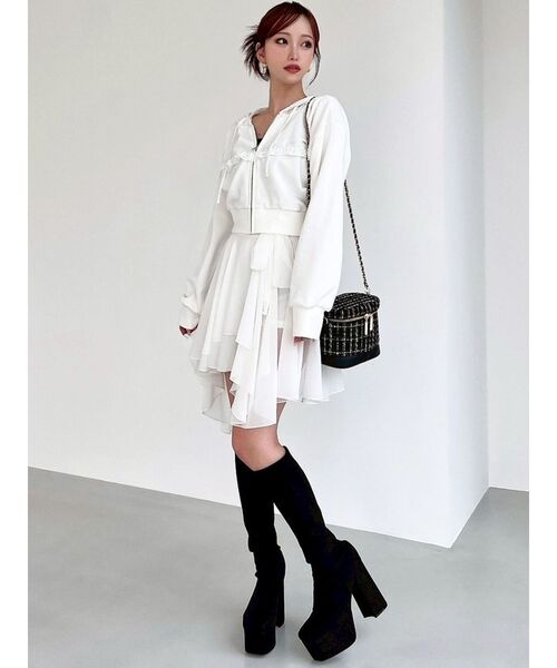 RESEXXY（リゼクシー）の「ツイードバニティバッグ（ショルダーバッグ・レディース・ホワイト/ブラック・FREE）」の12枚目の写真