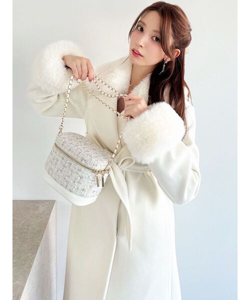 RESEXXY（リゼクシー）の「ツイードバニティバッグ（ショルダーバッグ・レディース・ホワイト/ブラック・FREE）」の13枚目の写真