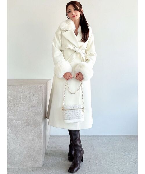 RESEXXY（リゼクシー）の「ツイードバニティバッグ（ショルダーバッグ・レディース・ホワイト/ブラック・FREE）」の14枚目の写真