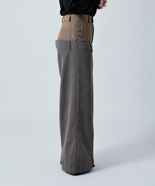 M TO R(ムウトアール)の「LOW-SLUNG LIKE PANTS(スラックス・レディース・ブラウン/チャコールグレー・36/38/40)」の4枚目の写真