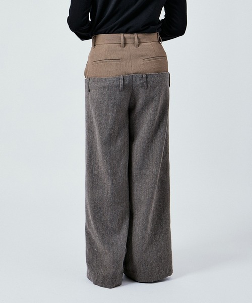 M TO R(ムウトアール)の「LOW-SLUNG LIKE PANTS(スラックス・レディース・ブラウン/チャコールグレー・36/38/40)」の5枚目の写真