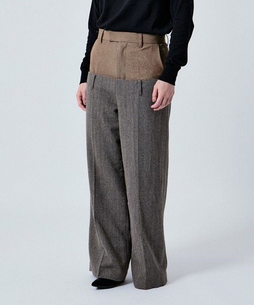 M TO R(ムウトアール)の「LOW-SLUNG LIKE PANTS(スラックス・レディース・ブラウン/チャコールグレー・36/38/40)」の6枚目の写真