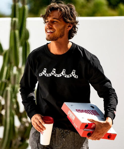 muta marine（ムータ・マリン）の「muta MARINE/ムータ マリン/別注Wave muta MARINE LS Tee（Tシャツ/カットソー・メンズ・ブラック/ホワイト・XL/M/L）」の13枚目の写真