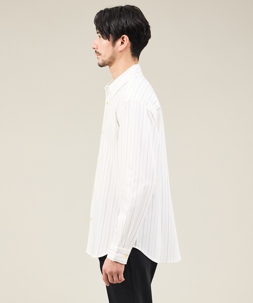 ABAHOUSE GRAY（アバハウスグレイ）の「【定番】レギュラーカラーストライプシャツ（シャツ/ブラウス・メンズ・ホワイト/ブラウン/グリーン/グレイッシュブルー/チャコールグレー/オレンジ系その他/エメラルド/ライトグレー・46/48/50）」の10枚目の写真