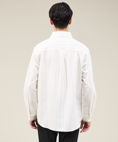 ABAHOUSE GRAY（アバハウスグレイ）の「【定番】レギュラーカラーストライプシャツ（シャツ/ブラウス・メンズ・ホワイト/ブラウン/グリーン/グレイッシュブルー/チャコールグレー/オレンジ系その他/エメラルド/ライトグレー・46/48/50）」の11枚目の写真