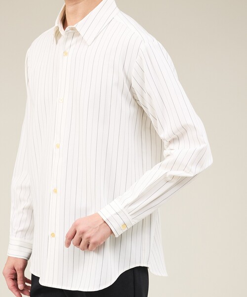 ABAHOUSE GRAY（アバハウスグレイ）の「【定番】レギュラーカラーストライプシャツ（シャツ/ブラウス・メンズ・ホワイト/ブラウン/グリーン/グレイッシュブルー/チャコールグレー/オレンジ系その他/エメラルド/ライトグレー・46/48/50）」の13枚目の写真