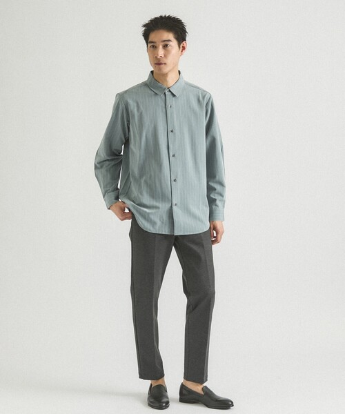 ABAHOUSE GRAY（アバハウスグレイ）の「【定番】レギュラーカラーストライプシャツ（シャツ/ブラウス・メンズ・ホワイト/ブラウン/グリーン/グレイッシュブルー/チャコールグレー/オレンジ系その他/エメラルド/ライトグレー・46/48/50）」の12枚目の写真