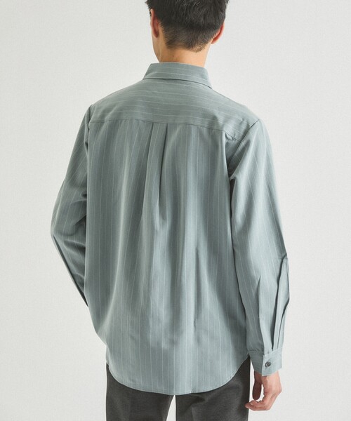 ABAHOUSE GRAY（アバハウスグレイ）の「【定番】レギュラーカラーストライプシャツ（シャツ/ブラウス・メンズ・ホワイト/ブラウン/グリーン/グレイッシュブルー/チャコールグレー/オレンジ系その他/エメラルド/ライトグレー・46/48/50）」の11枚目の写真