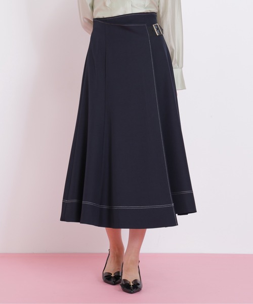 JILL by JILL STUART(ジルバイジルスチュアート)の「◇ラップフレアステッチスカート(スカート・レディース・ホワイト/ブラウン/ネイビー・SMALL/MEDIUM)」の19枚目の写真
