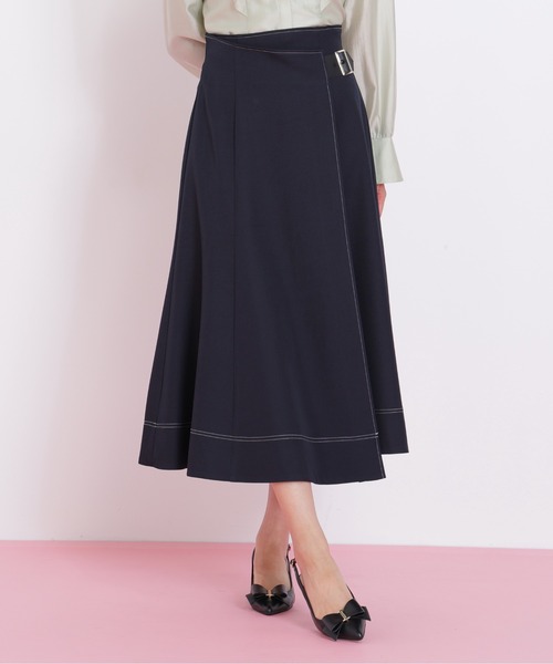 JILL by JILL STUART(ジルバイジルスチュアート)の「◇ラップフレアステッチスカート(スカート・レディース・ホワイト/ブラウン/ネイビー・SMALL/MEDIUM)」の20枚目の写真