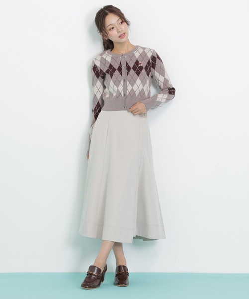 JILL by JILL STUART(ジルバイジルスチュアート)の「◇ラップフレアステッチスカート(スカート・レディース・ホワイト/ブラウン/ネイビー・SMALL/MEDIUM)」の12枚目の写真