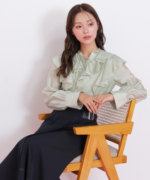 JILL by JILL STUART(ジルバイジルスチュアート)の「◇ラップフレアステッチスカート(スカート・レディース・ホワイト/ブラウン/ネイビー・SMALL/MEDIUM)」の5枚目の写真