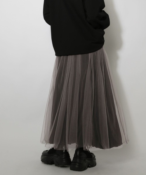 PAGEBOY（ページボーイ）の「リバーシブルチュールサテンスカート（スカート・レディース・オフホワイト/ブラック・FREE）」の10枚目の写真