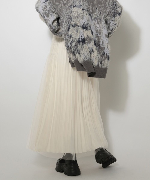 PAGEBOY（ページボーイ）の「リバーシブルチュールサテンスカート（スカート・レディース・オフホワイト/ブラック・FREE）」の19枚目の写真