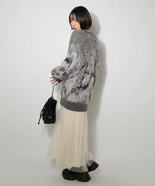 PAGEBOY（ページボーイ）の「リバーシブルチュールサテンスカート（スカート・レディース・オフホワイト/ブラック・FREE）」の13枚目の写真