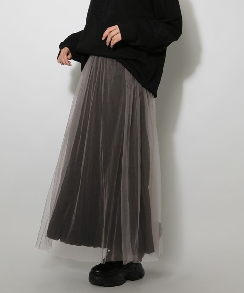 PAGEBOY（ページボーイ）の「リバーシブルチュールサテンスカート（スカート・レディース・オフホワイト/ブラック・FREE）」の8枚目の写真