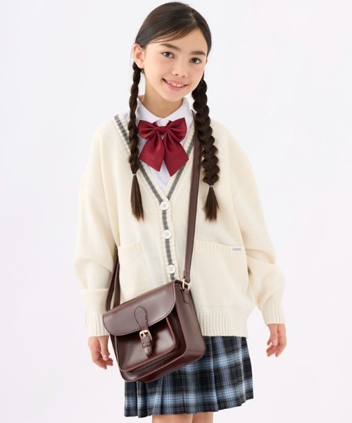 repipi armario（レピピ アルマリオ）の「ルーズカラーカーディガン（カーディガン/ボレロ・キッズ・オフホワイト/ネイビー/グリーン/ピンク・140/150/160/170）」の2枚目の写真