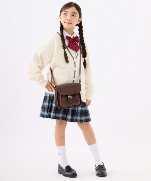 repipi armario（レピピ アルマリオ）の「ルーズカラーカーディガン（カーディガン/ボレロ・キッズ・オフホワイト/ネイビー/グリーン/ピンク・140/150/160/170）」の5枚目の写真