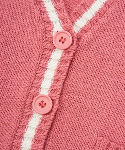 repipi armario（レピピ アルマリオ）の「ルーズカラーカーディガン（カーディガン/ボレロ・キッズ・オフホワイト/ネイビー/グリーン/ピンク・140/150/160/170）」の16枚目の写真