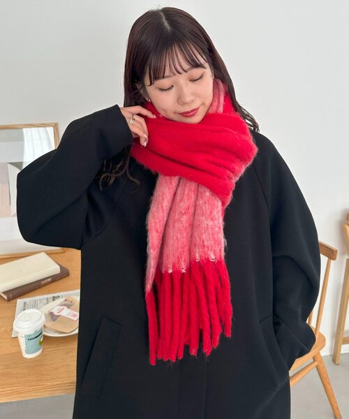 WEB限定】バイカラーメランジマフラー（マフラー）｜DISCOAT（ディス