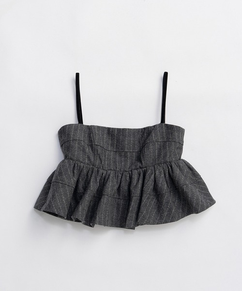 PRANK PROJECT(プランクプロジェクト)の「ツイードペプラムビスチェ / Tweed Peplum Bustier(その他トップス・レディース・グレー/ブラック・FREE)」の14枚目の写真