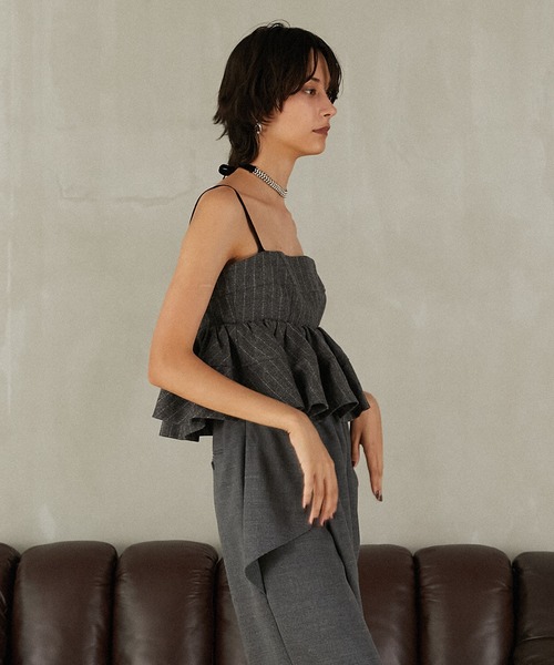 PRANK PROJECT(プランクプロジェクト)の「ツイードペプラムビスチェ / Tweed Peplum Bustier(その他トップス・レディース・グレー/ブラック・FREE)」の10枚目の写真