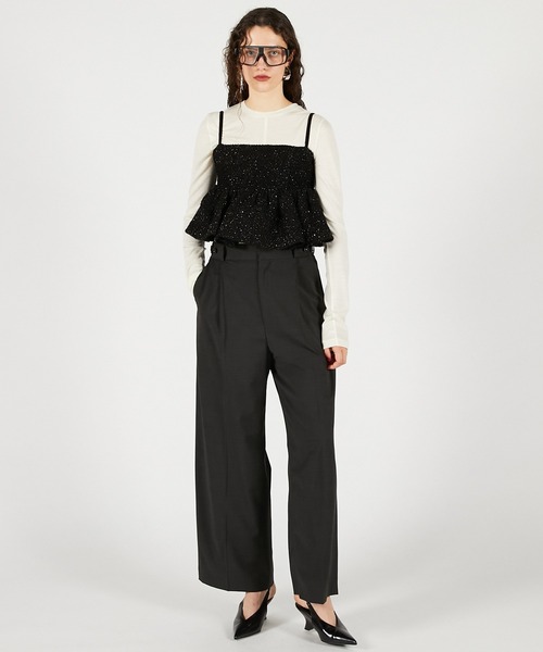 PRANK PROJECT(プランクプロジェクト)の「ツイードペプラムビスチェ / Tweed Peplum Bustier(その他トップス・レディース・グレー/ブラック・FREE)」の6枚目の写真