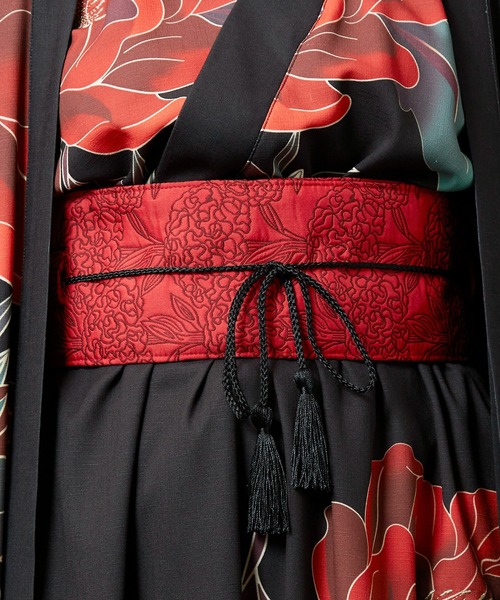 カヤ（カヤ）の「【カヤ】情景ふくれ織り帯ベルト（ベルト・レディース・レッド/ネイビー/ホワイト系その他・FREE）」の3枚目の写真