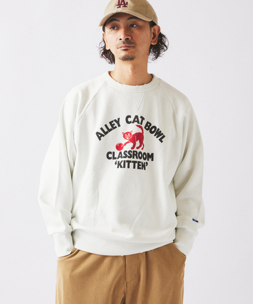 Russell Athletic(ラッセルアスレティック)の「RUSSELL ATHLETIC / ラッセル アスレティック 別注 プリントスウェット(スウェット・メンズ・サックスブルー/ピンク/イエロー/ホワイト系その他/ブラック系その他・MEDIUM/LARGE)」の20枚目の写真