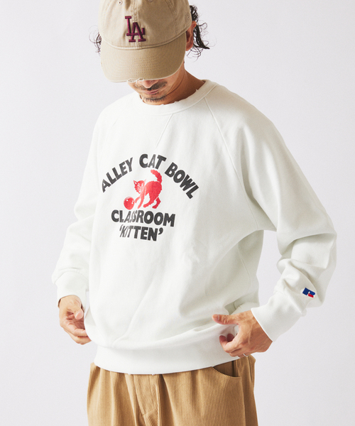 Russell Athletic(ラッセルアスレティック)の「RUSSELL ATHLETIC / ラッセル アスレティック 別注 プリントスウェット(スウェット・メンズ・サックスブルー/ピンク/イエロー/ホワイト系その他/ブラック系その他・MEDIUM/LARGE)」の16枚目の写真