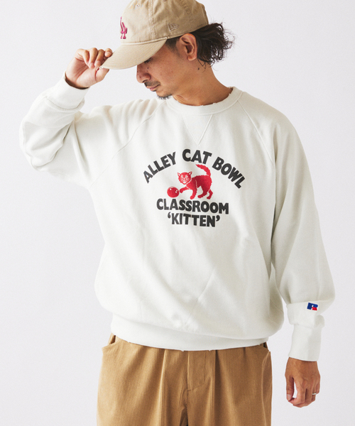 Russell Athletic(ラッセルアスレティック)の「RUSSELL ATHLETIC / ラッセル アスレティック 別注 プリントスウェット(スウェット・メンズ・サックスブルー/ピンク/イエロー/ホワイト系その他/ブラック系その他・MEDIUM/LARGE)」の15枚目の写真