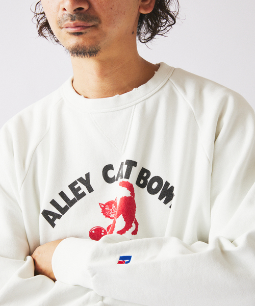 Russell Athletic(ラッセルアスレティック)の「RUSSELL ATHLETIC / ラッセル アスレティック 別注 プリントスウェット(スウェット・メンズ・サックスブルー/ピンク/イエロー/ホワイト系その他/ブラック系その他・MEDIUM/LARGE)」の9枚目の写真