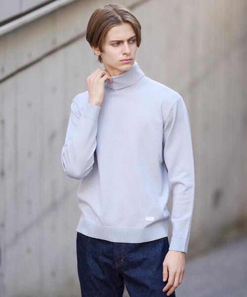 TAKEO KIKUCHI（タケオキクチ）の「【Sサイズ～】アンチピリング タートルネック ニット（ニット/セーター・メンズ・ブラウン系その他/ダークブラウン/ブラック/ライトグレー・04/01/02/03）」の2枚目の写真