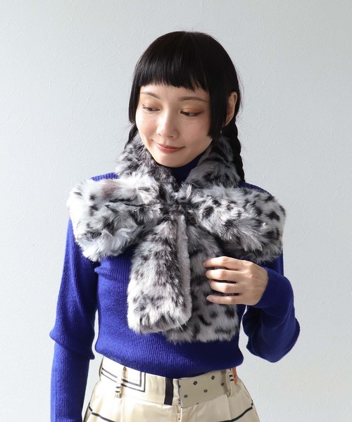 Three Four Time(スリーフォータイム)の「【Casselini】リボンティペット(マフラー・レディース・ホワイト系その他/ベージュ/ブラック/グレー系その他・FREE)」の8枚目の写真