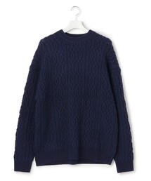 【UNISEX】アランケーブル クルーネック ニット