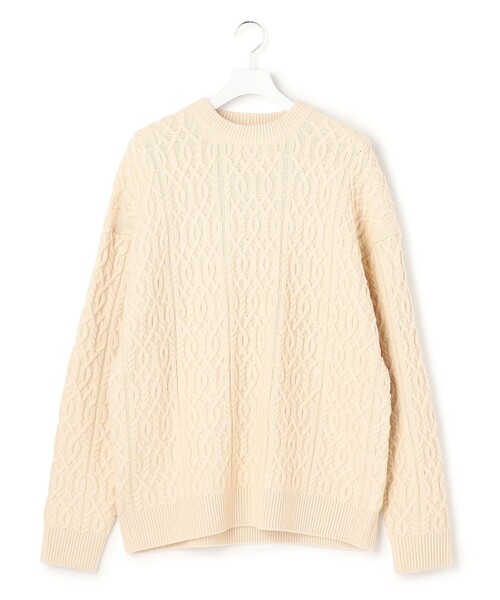 J.PRESS YORK STREET(ジェイプレスヨークストリート)の「【UNISEX】アランケーブル クルーネック ニット(ニット/セーター・メンズ・オレンジ系/ネイビー系/アイボリー系/黄土色系・SMALL/LARGE/MEDIUM)」の14枚目の写真