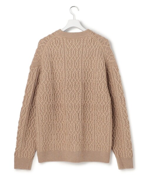 J.PRESS YORK STREET(ジェイプレスヨークストリート)の「【UNISEX】アランケーブル クルーネック ニット(ニット/セーター・メンズ・オレンジ系/ネイビー系/アイボリー系/黄土色系・SMALL/LARGE/MEDIUM)」の9枚目の写真