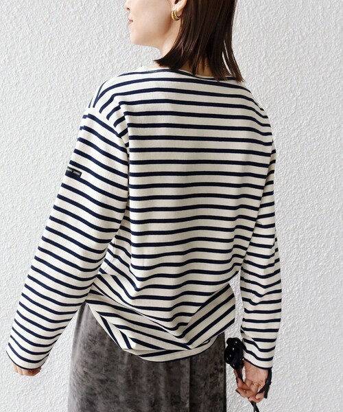 SAINT JAMES（セントジェームス）の「SAINT JAMES:〈洗濯機可能〉OUESSANT（Tシャツ/カットソー・レディース・ネイビー/ピンク/ベージュ系その他・MEDIUM/LARGE）」の9枚目の写真