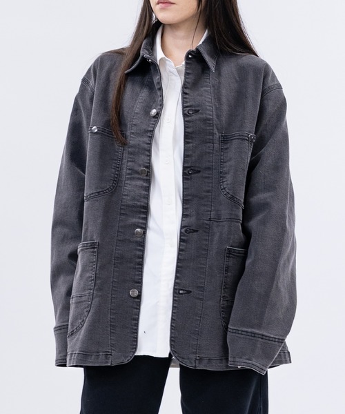 HANES(ヘインズ)の「【3】〔Hanes/ヘインズ〕ストレッチデニム カバーオール(カバーオール・メンズ・ブルー/サックスブルー/スミクロ/ネイビー・MEDIUM/LARGE/X-LARGE)」の1枚目の写真