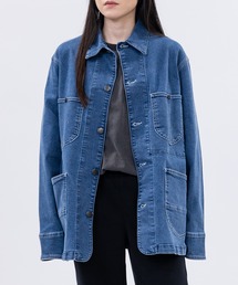 HANES（ヘインズ）の「【3】〔Hanes/ヘインズ〕ストレッチデニム カバーオール（カバーオール）」