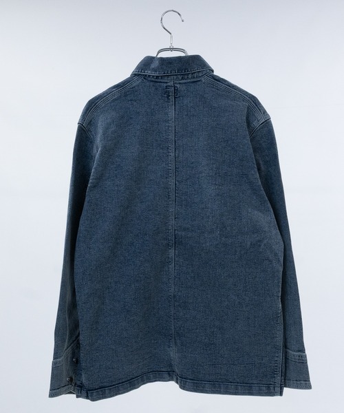 HANES(ヘインズ)の「【3】〔Hanes/ヘインズ〕ストレッチデニム カバーオール(カバーオール・メンズ・ブルー/サックスブルー/スミクロ/ネイビー・MEDIUM/LARGE/X-LARGE)」の7枚目の写真
