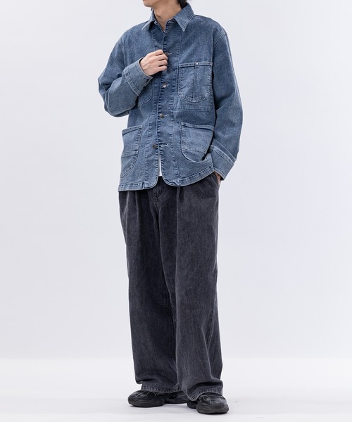HANES(ヘインズ)の「【3】〔Hanes/ヘインズ〕ストレッチデニム カバーオール(カバーオール・メンズ・ブルー/サックスブルー/スミクロ/ネイビー・MEDIUM/LARGE/X-LARGE)」の12枚目の写真