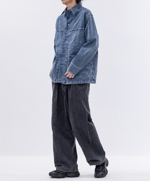 HANES(ヘインズ)の「【3】〔Hanes/ヘインズ〕ストレッチデニム カバーオール(カバーオール・メンズ・ブルー/サックスブルー/スミクロ/ネイビー・MEDIUM/LARGE/X-LARGE)」の13枚目の写真
