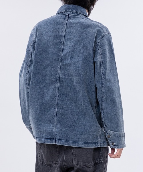 HANES(ヘインズ)の「【3】〔Hanes/ヘインズ〕ストレッチデニム カバーオール(カバーオール・メンズ・ブルー/サックスブルー/スミクロ/ネイビー・MEDIUM/LARGE/X-LARGE)」の11枚目の写真