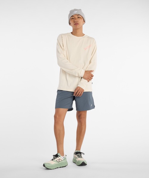 NEW BALANCE（ニューバランス）の「Athletics ランナーズマップロゴロングスリーブTシャツ（Tシャツ/カットソー・メンズ・ベージュ/ダークブラウン・SMALL/MEDIUM/LARGE/X-LARGE/XX-LARGE）」の13枚目の写真